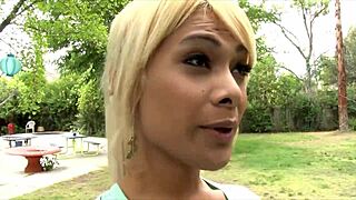 horny busty shemale gets ass penetrated