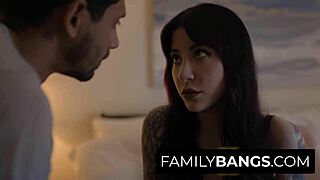 me and my stepsis goth charlotte alex jones sweatin' on the bed fuckin' taboo style