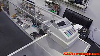 Amateur sucks cock for cash before sex