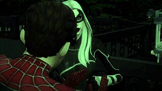 Spider-man fucks black cat in this cosplay scene 😈