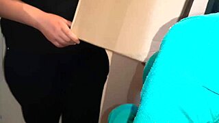 i paid the courier girl with hot lesbian sex and dirty talk, licking her pussy to orgasm.