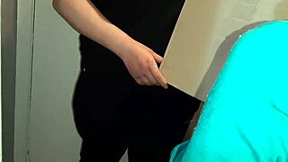 i paid the courier girl with hot lesbian sex and dirty talk, licking her pussy to orgasm.