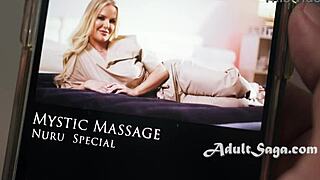 Slim thick blonde masseuse gives mystic nuru massage. Her big tits shine!