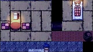 In Natsuki's hentai game episode 6, the weird guy demands a striptease from the tanned girl with huge tits, ripping her outfit!