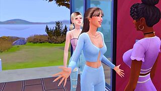 Detailed Banging of Colleague and Her Friends in Group Interracial Gangbang.