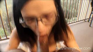 white girl wednesday, how's this big ass feel on the balcony? ft amber leah shimmy cash