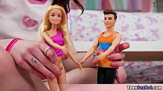 cute stepdaughter had a nasty idea during play. we fulfilled her fantasy with blowjob and ass play.