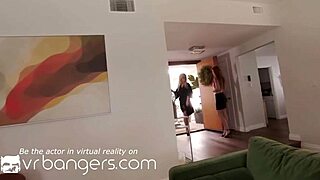 I bang redhead and blonde in outdoor threesome