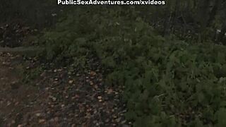 Girl Intensely Masturbates Cock In Alley