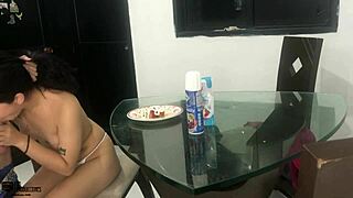 Latina Gets Horny Eating Dick With Fruit Part 1