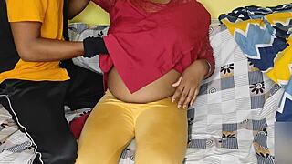 my asian girlfriend sneaked her boyfriend over for rough boob play.