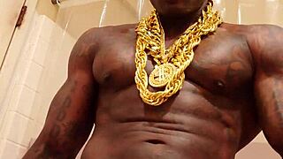 BBC Worship Hallelujah Johnson Stroking Huge Cock Cumming