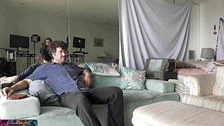 Stepsister really helps stepbrother solve his virginity issue with her curvy body and big natural assets.