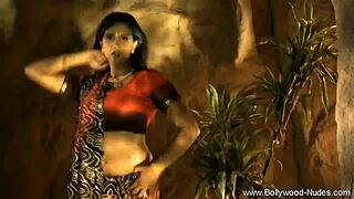 Exotic Arabian milf dancer teases with erotic strip moves