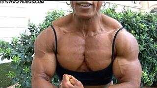 muscular women show off their biceps