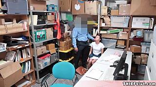 Extra Cute Petite Teen 18+ Gets Rough Pussy Action by Mall Cop.