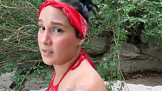 Hot Day At River: Stepsister Gives Deepthroat Instead Of Cooling