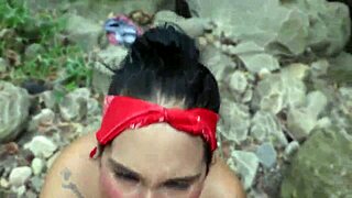 Hot Day At River: Stepsister Gives Deepthroat Instead Of Cooling