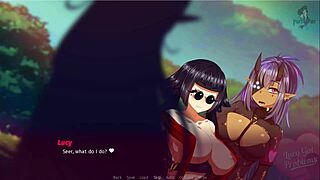 Lucy kisses in anime lesbian scene