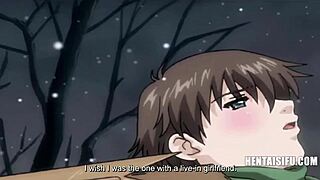 A goddess teaches pre-marriage sex lessons in this uncensored hentai anime