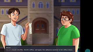 i play with her pussy under the blanket in summertime saga