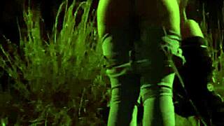 Teens Give Blowjobs And Masturbate Mutually In The Field With Watchers.