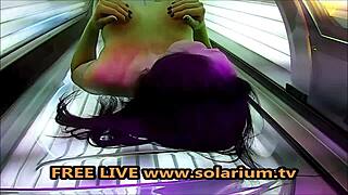 i spied horny milf masturbating in solarium