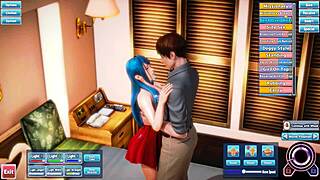 blue haired beauty gets fucked silly in a wild session