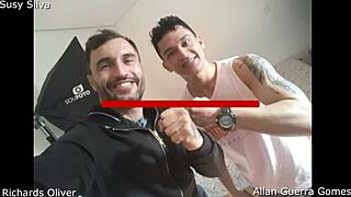 Rich ass bounces hard in intense conversation with Richards Oliver and Allan Guerra Gomes.