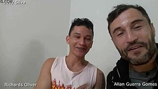 Rich ass bounces hard in intense conversation with Richards Oliver and Allan Guerra Gomes.