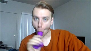Twink Sucking Cock With Dildo In POV