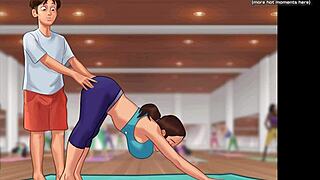 Gorgeous threesome scene in summertime saga gameplay part 20