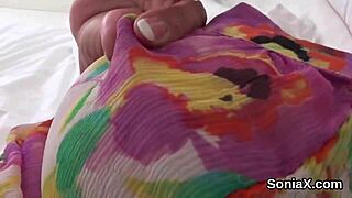 check out cheating milf lady sonia flashing her huge titties in lingerie