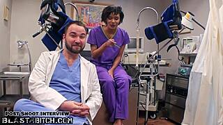 Jackie Banes Learns Blowjobs From Dr. Lilith Rose! Using Stunt Cock!