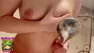 I watch her finger her wet pussy in the shower