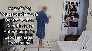 Wife blindfolded, friend joins sex