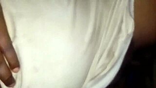 Is the landlord's wife spreading her wet beaver for her roommate on the bed?