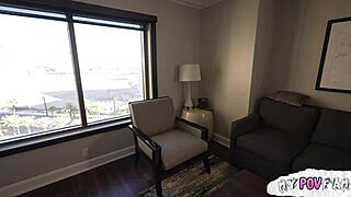 Stepdaughter comforts me with wild doggystyle after job loss.