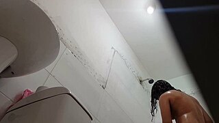 Spying on Mexican Teen Showering After School