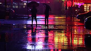 Why does she call her mate for fucking on a rainy day?