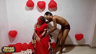 Loving Indian Couple Celebrating Valentines Day With Amazing Hot Sex