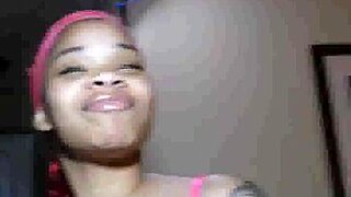 19 year old nasty ebony teen swallows dick in ghetto reality oral scene.