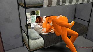 Policeman MASTURBATES to HOT LESBIAN SEX in PRISON SCENE!