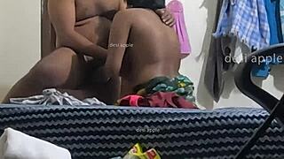 Young Indian woman gives her father a blowjob