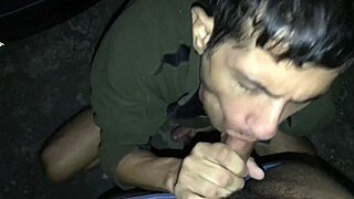 straight neighbor ditches girlfriend for garage blowjob