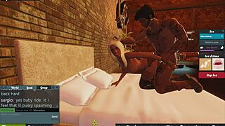 Mercedes fucks the mech with her big tits?