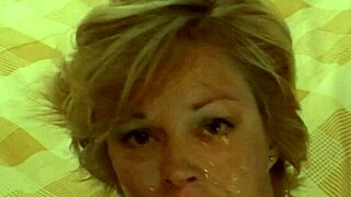 Blonde Milf Blowjob And Facial Cumshot