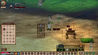 Mad island gameplay part 2, building cages to increase girls' affection, aiming for wall butt survival.