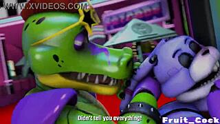 Feeling the intense passion in FNAF credit fruit cock with gay action