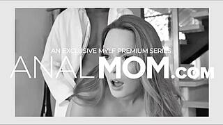 horny housewife takes two huge cocks at once feeling so excited